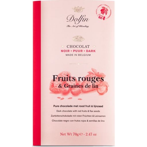 Dolfin Zarbitterschokolade - Rote Beeren & Leinsamen