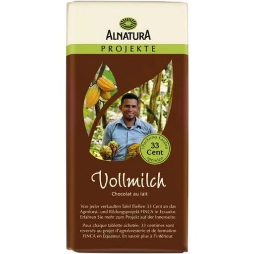Alnatura Bio Projekt Vollmilchschokolade  - 100 g