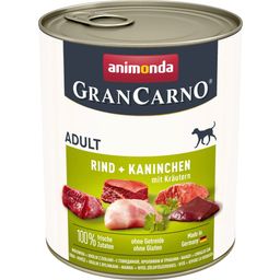 GranCarno Adult Rind, Kaninchen und Kräuter Dose 800g