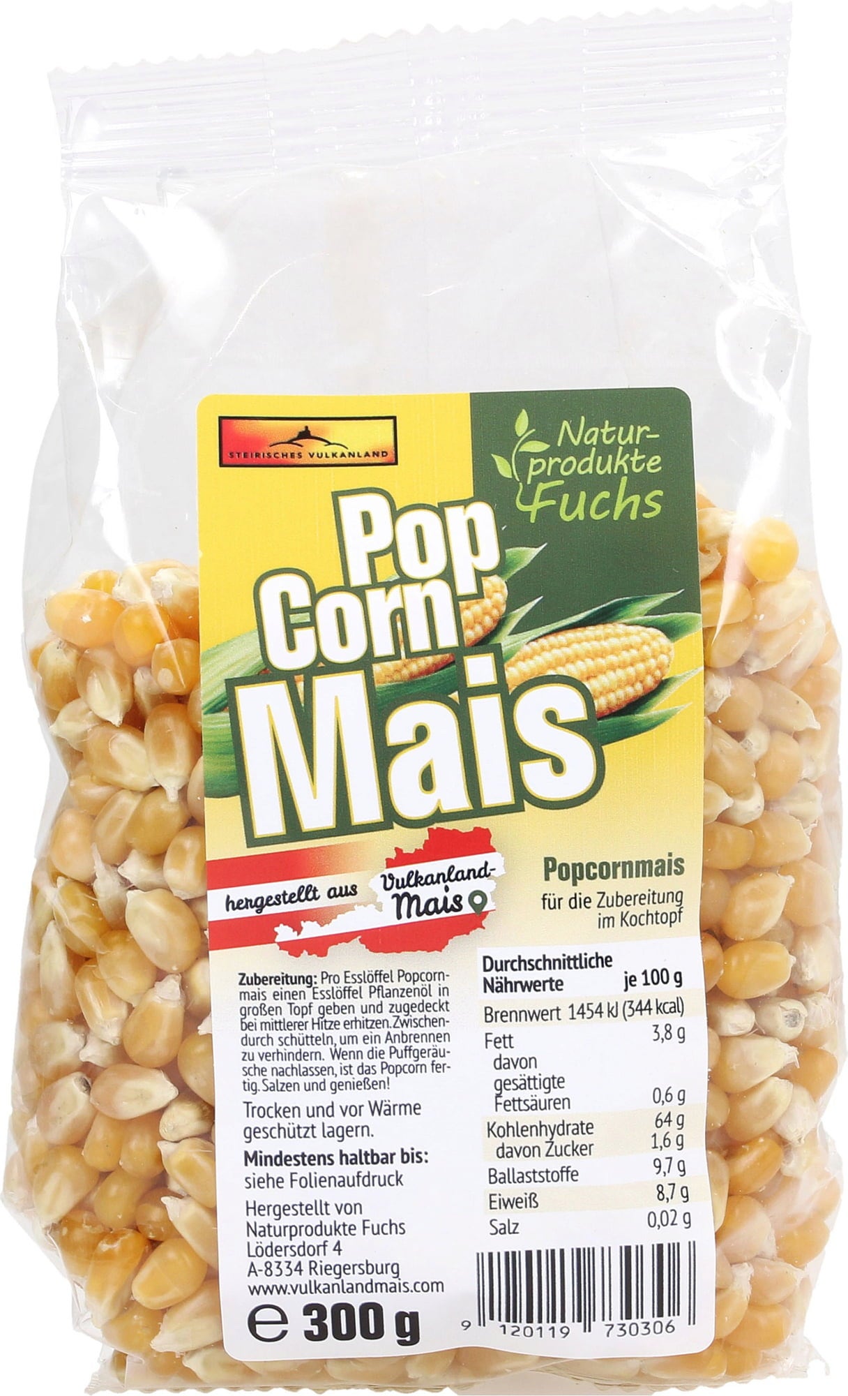 Naturprodukte Fuchs Popcornmais - 300 g