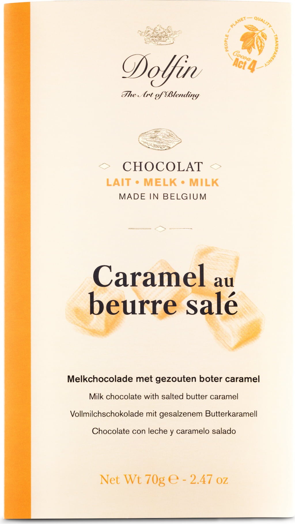 Vollmilchschokolade, Karamell &  gesalzener Butter (70 g)