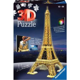 Puzzle - 3D-Puzzle - Eiffelturm bei Nacht, 216 Teile
