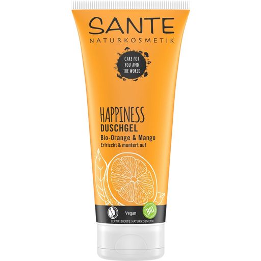 SANTE Naturkosmetik HAPPINESS Duschgel Bio-Orange & Mango - 200 ml