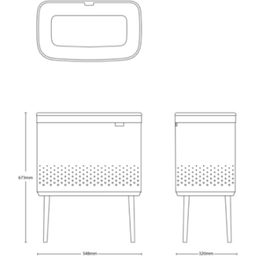 Brabantia Bo Wäschekorb, 60 L - White