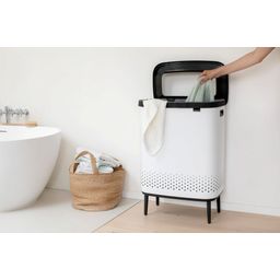 Brabantia Bo Wäschekorb Hi, 2 x 45 L - White