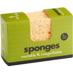 ecoLiving Kompostierbarer Schwamm - Large 2 Pack