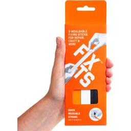 ecoLiving FIXITS Klebestreifen 3er-Pack - Schwarz, weiß, orange