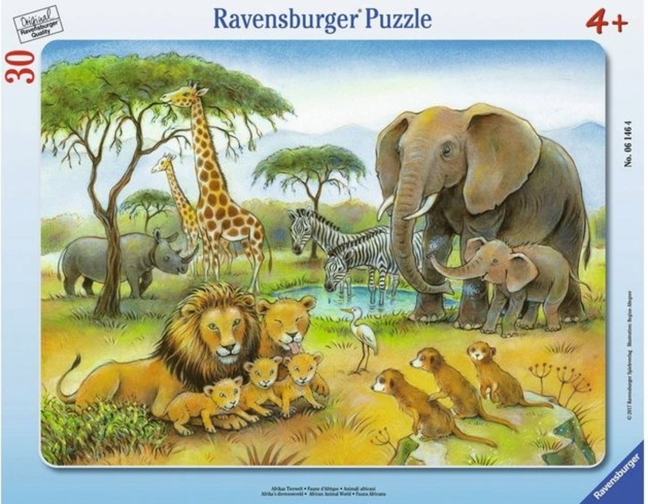 Ravensburger Puzzle - Afrikas Tierwelt, 30 Teile - 1 Stk