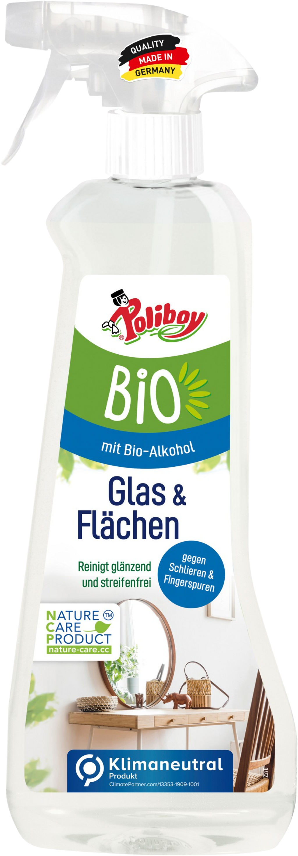 Bio Glas- & Flächenreiniger, 500 ml