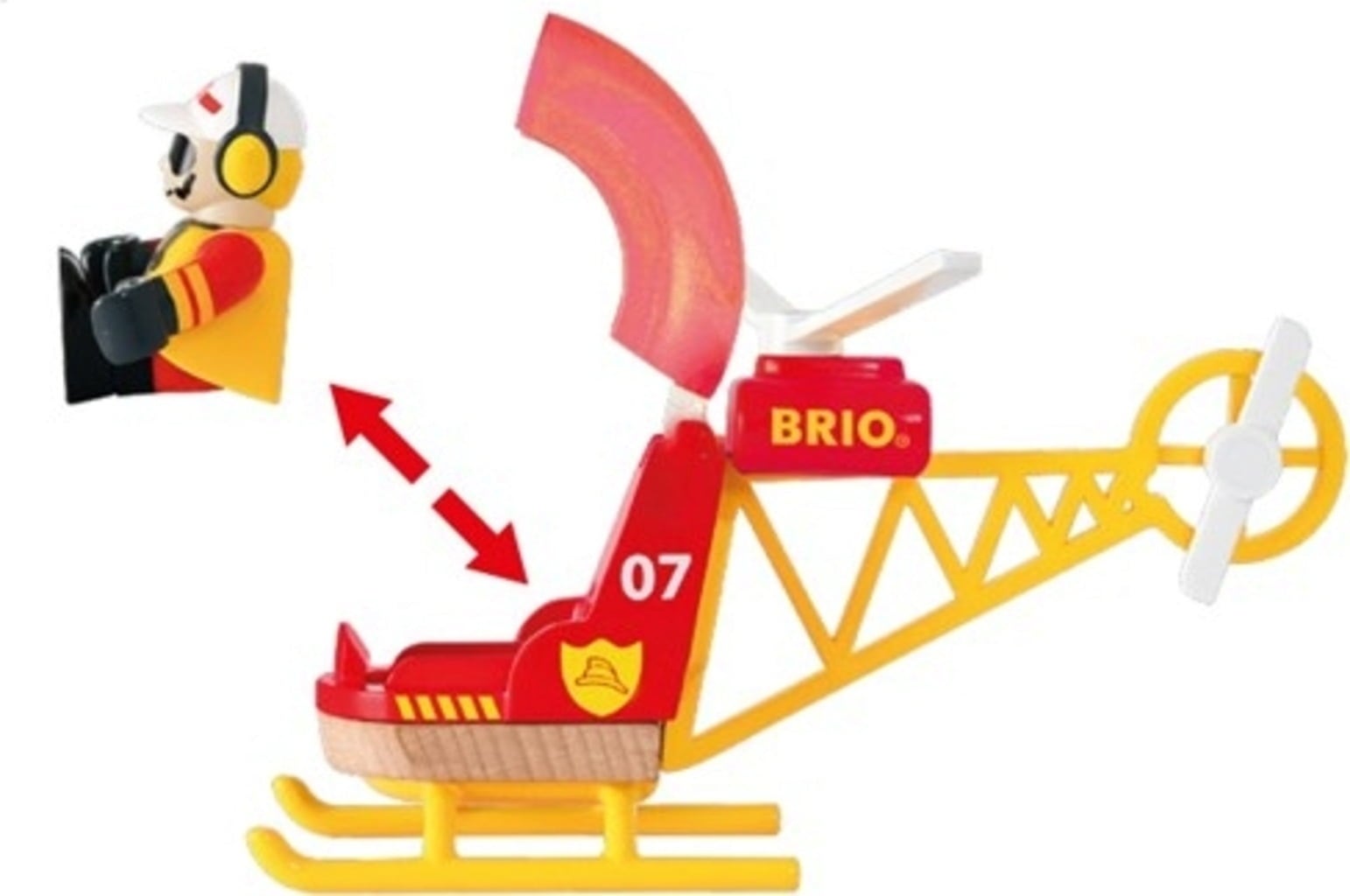 BRIO Bahn - Feuerwehr-Hubschrauber - 1 Stk