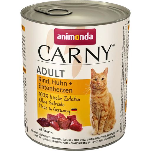 Animonda Carny Adult Rind, Huhn, Entenherzen - 800 g