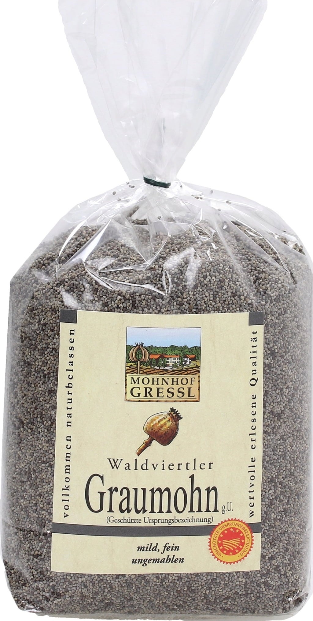 Waldviertler Graumohn g.U., ungemahlen, 500 g
