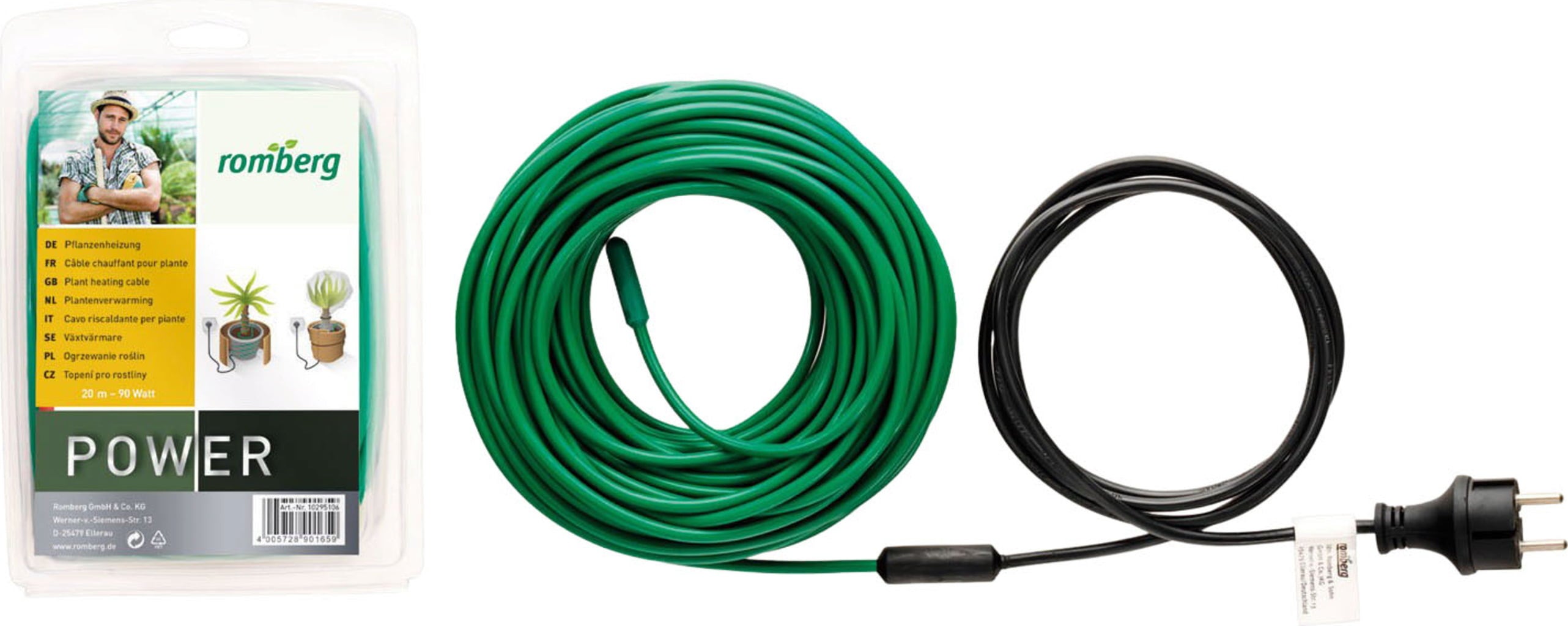 Romberg Classic Pflanzenheizung - 20 m (18 m heizbar) 90 Watt