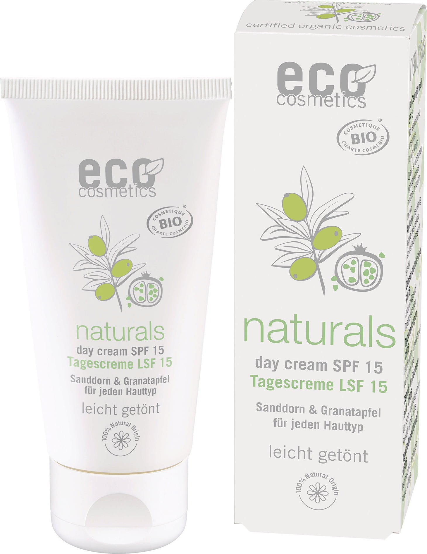 eco cosmetics Gesichtscreme LSF 15 getönt
