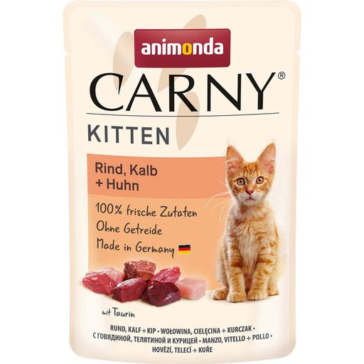 Animonda Carny Kitten Frischebeutel 85g - Rind, Kalb und Huhn