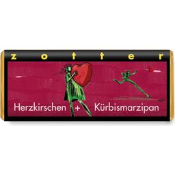 Zotter Schokolade Bio Herzkirschen + Kürbismarzipan