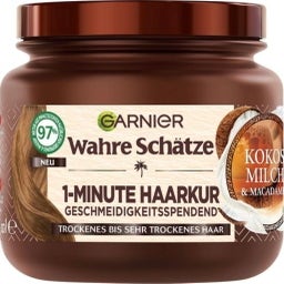 Wahre Schätze 1-Minute Haarkur mit Kokosmilch & Macadamiaöl - 340 ml