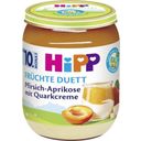 Bio Früchte-Duett Pfirsich-Aprikose mit Quarkcreme - 160 g