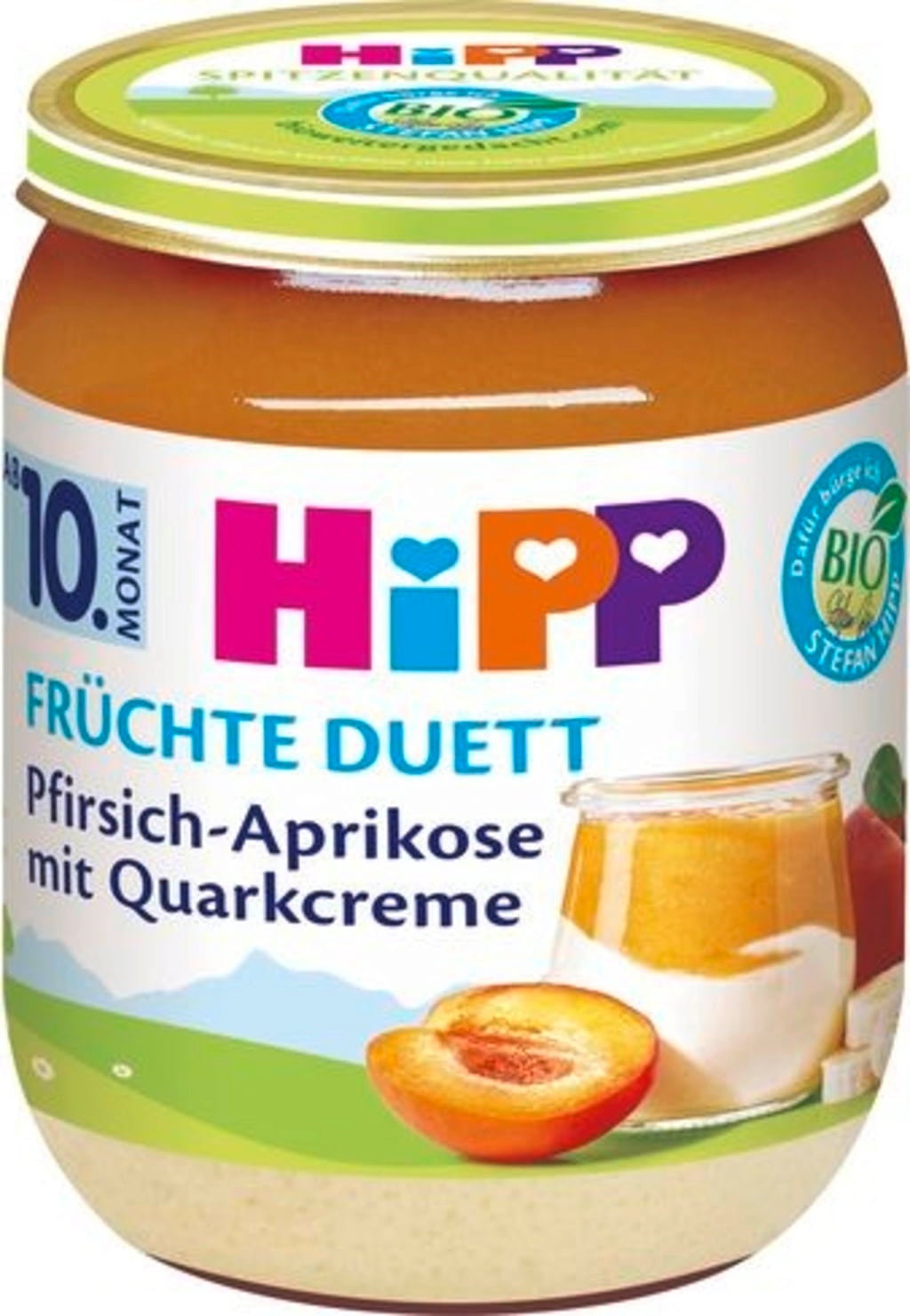 Bio Früchte-Duett Pfirsich-Aprikose mit Quarkcreme