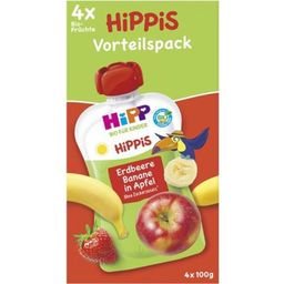 Bio Vorteilspack HiPPiS Erdbeere Banane in Apfel - 400 g