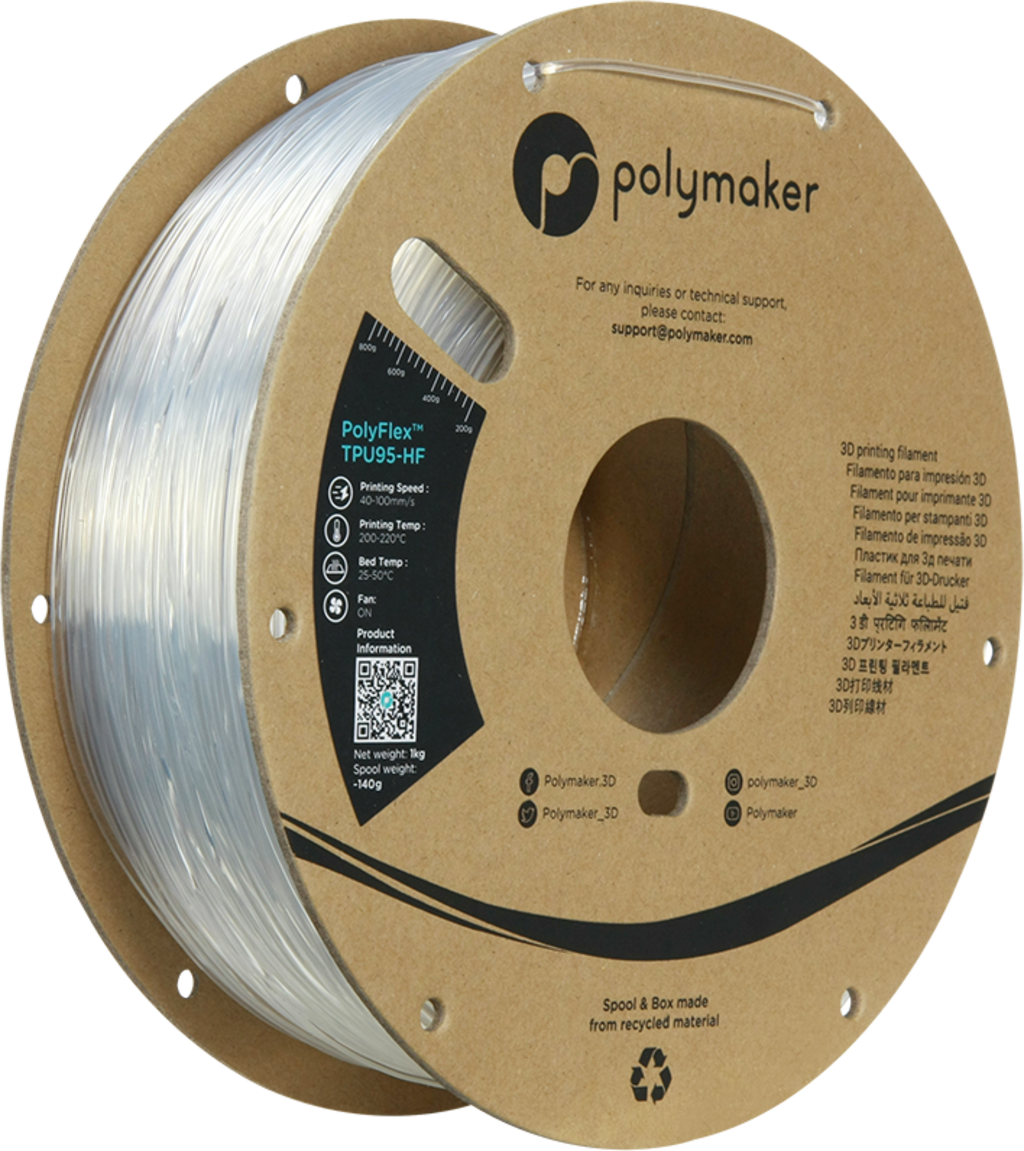 Polymaker PolyFlex TPU95-HF Clear - 1,75 mm / 1000 g