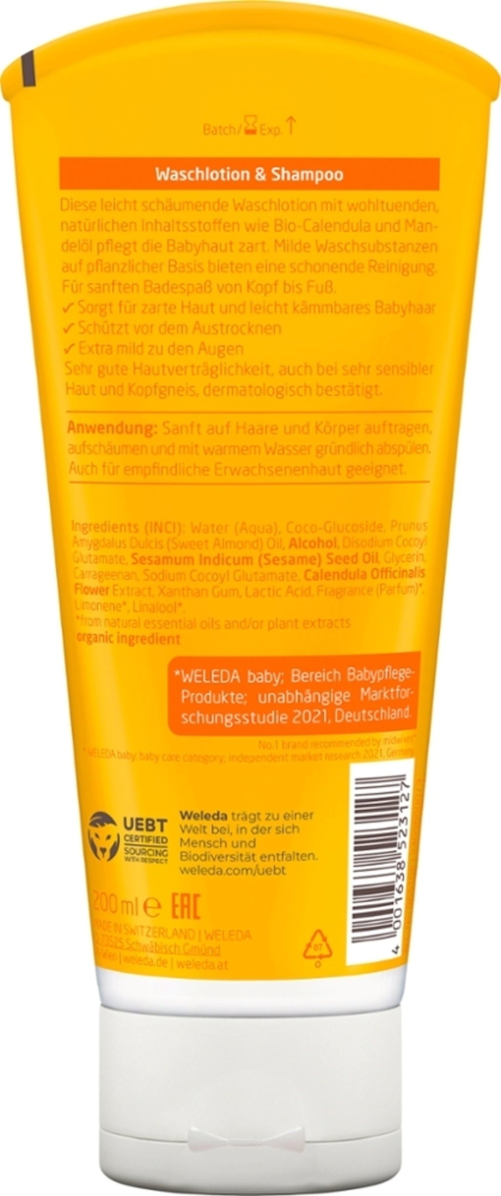 Weleda Calendula Waschlotion & Shampoo - 200 ml