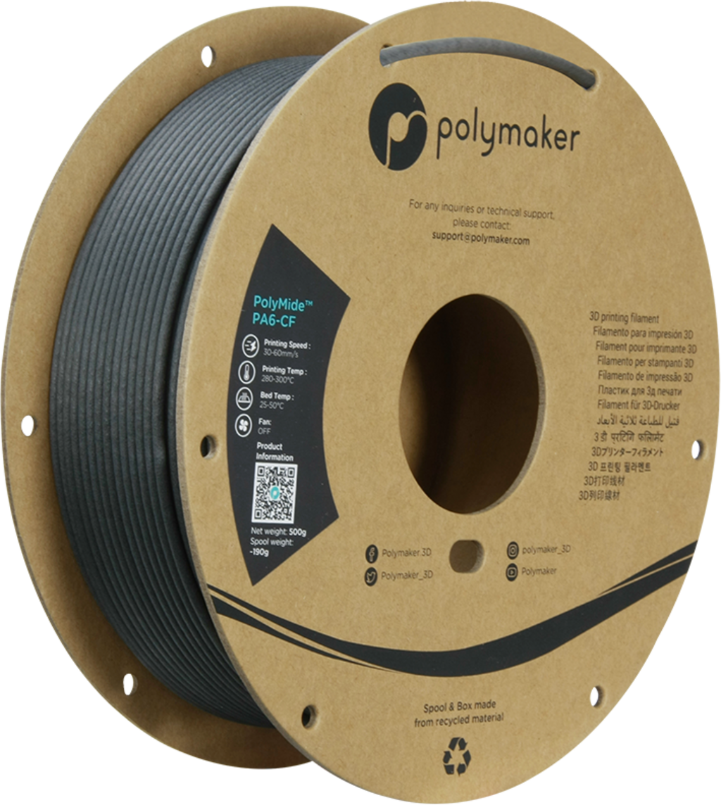 Polymaker PolyMide PA6-CF Schwarz - 2,85 mm / 500 g