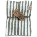 Lovely Linen Geschirrtuch MISTY - Edge Stripe Jeep Green