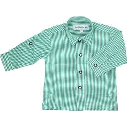 Isar-Trachten Langarm Babyhemd in Grün