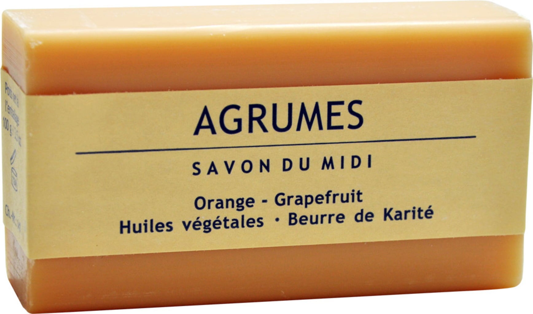 Seife mit Karité-Butter, Agrumes (Orange-Grapefruit) (100 g)