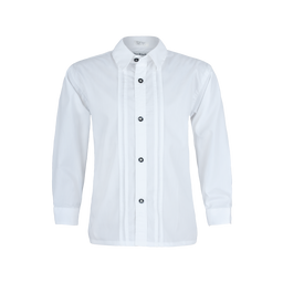 Isar-Trachten Kinder-Trachtenhemd weiß, mit Biesen