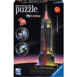 Puzzle - 3D Vision Puzzle - Empire State Building bei Nacht, 216 Teile