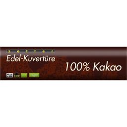 Zotter Schokolade Bio Edel-Kuvertüre - 100% Kakao pur - 120 g