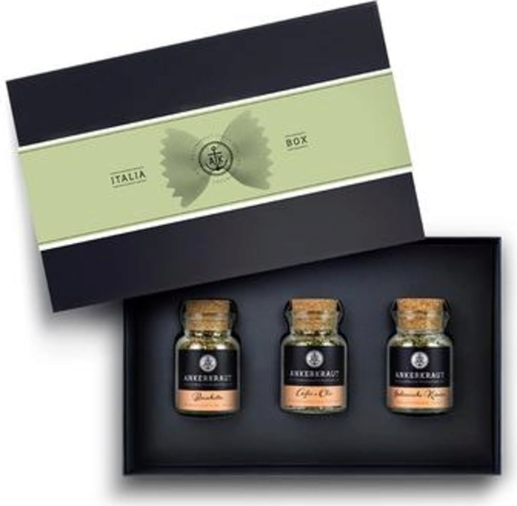 Geschenkset schwarz „Italia Selection“ 3 Gläser - 1 Set