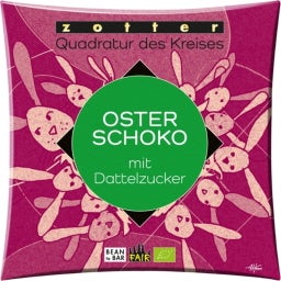 Bio Quadratur des Kreises Osterschoko mit Dattelzucker - 70 g