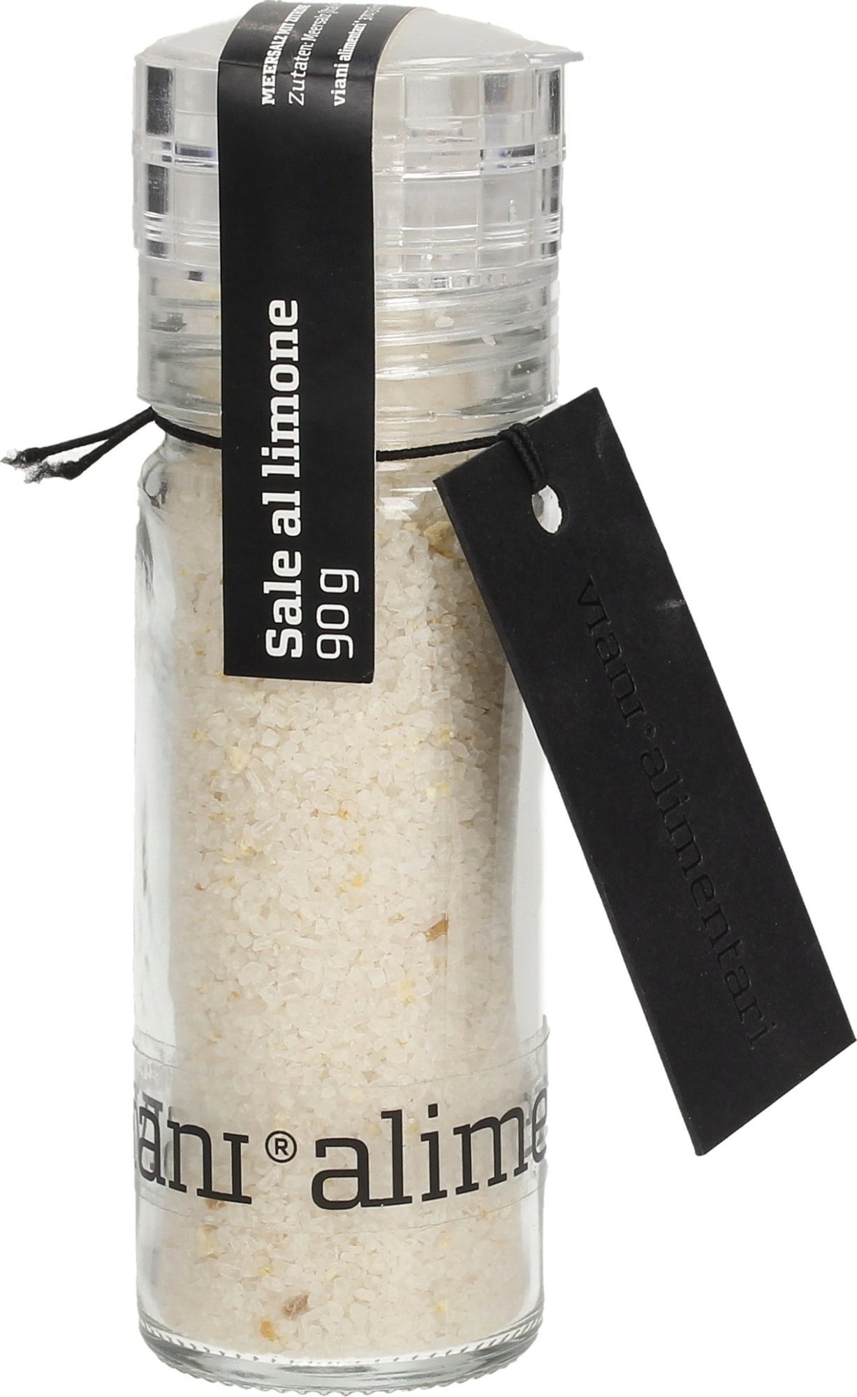 Viani Alimentari Meersalz mit Zitrone in der Mühle - 90 g