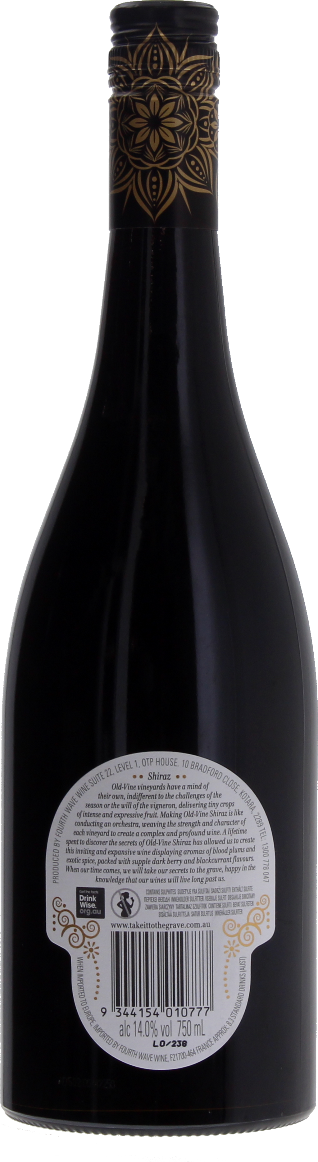 F.W. Wines Shiraz Take it to the Grave 2022 - 0,75 l
