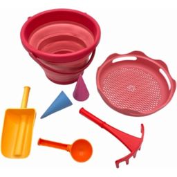 Schildkröt Sandspielzeug-Set 7-teilig, rot - 1 Stk