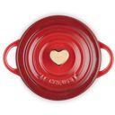 Le Creuset Mini-Cocotte mit Herzknopf - kirschrot