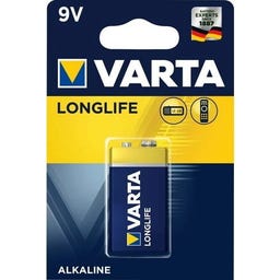 LONGLIFE Alkalinebatterie E-Block 9V - 1 Stück - 1 Stk