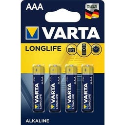 LONGLIFE Alkalinebatterie Micro AAA 1,5V - 4 Stück - 1 Stk