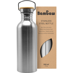 Bambaw Edelstahlflasche 500 ml - Natural Steel