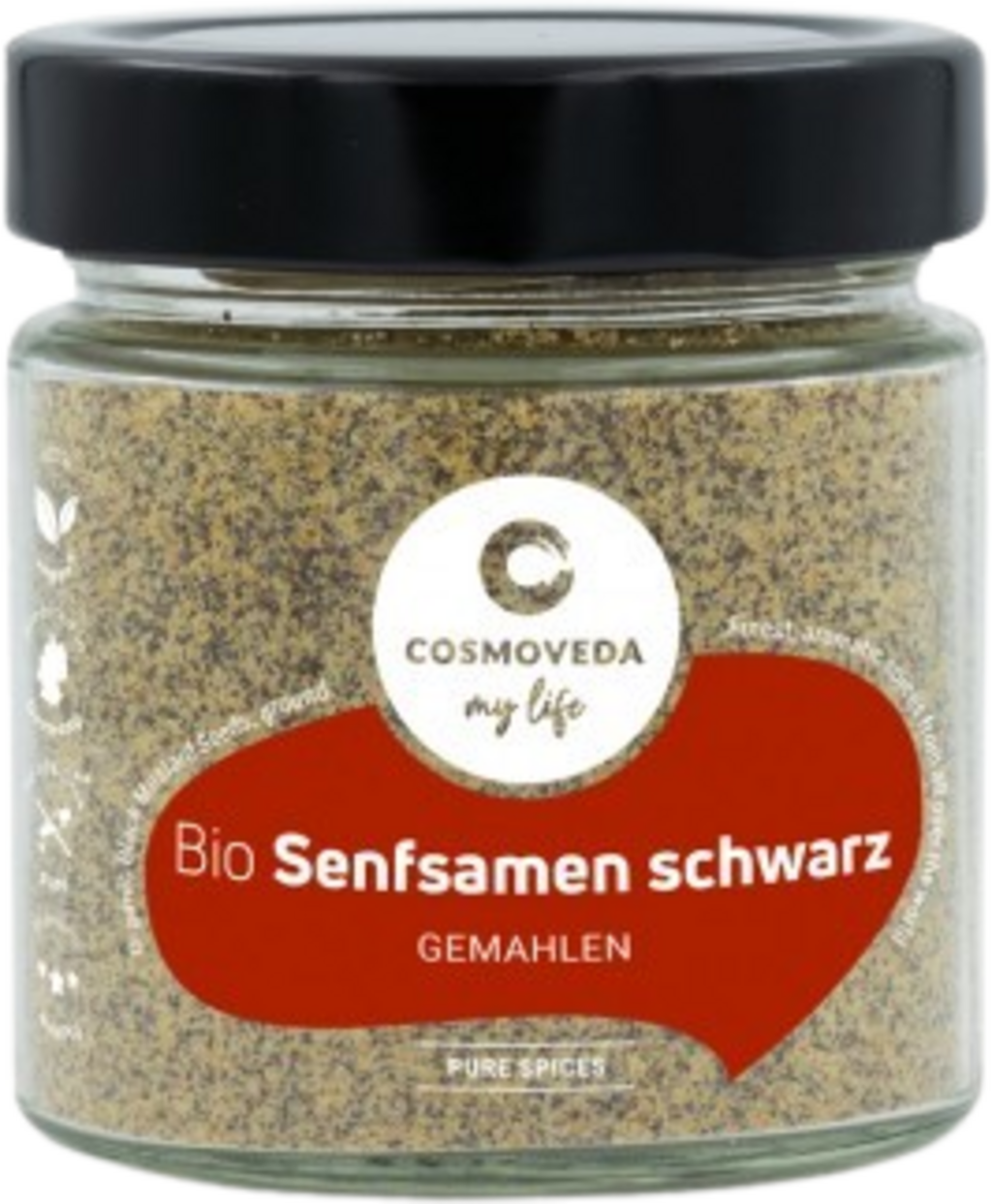 Cosmoveda Senfsamen schwarz gemahlen Bio - 90 g