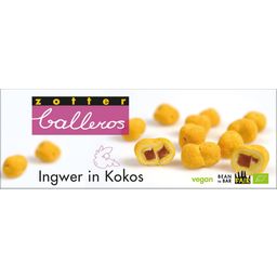 Zotter Schokolade Bio Balleros Ingwer in Kokos - 100 g
