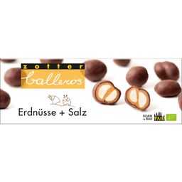 Zotter Schokolade Bio Balleros "Erdnüsse + Salz"