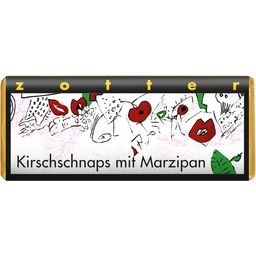 Zotter Schokolade Bio Kirschschnaps mit Marzipan - 70 g