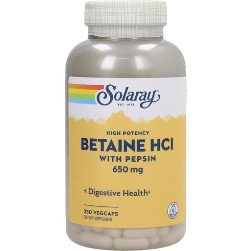 Solaray Betain HCl Kapseln - 250 veg. Kapseln