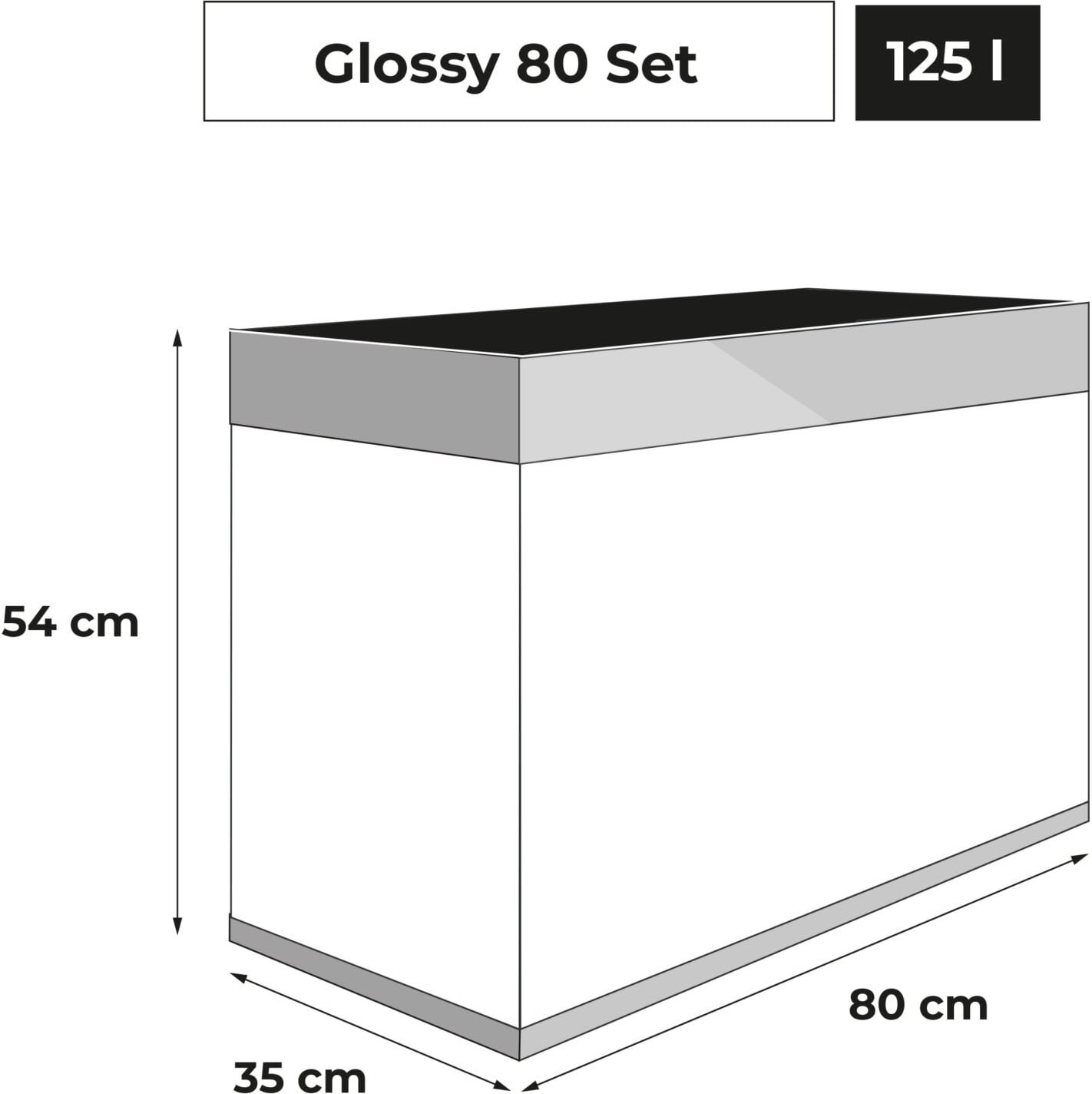 AQUAEL Aquarienset Glossy 80 Day&Night - weiß