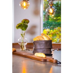 Dutchdeluxes Brotkorb aus Leder - vintage brown