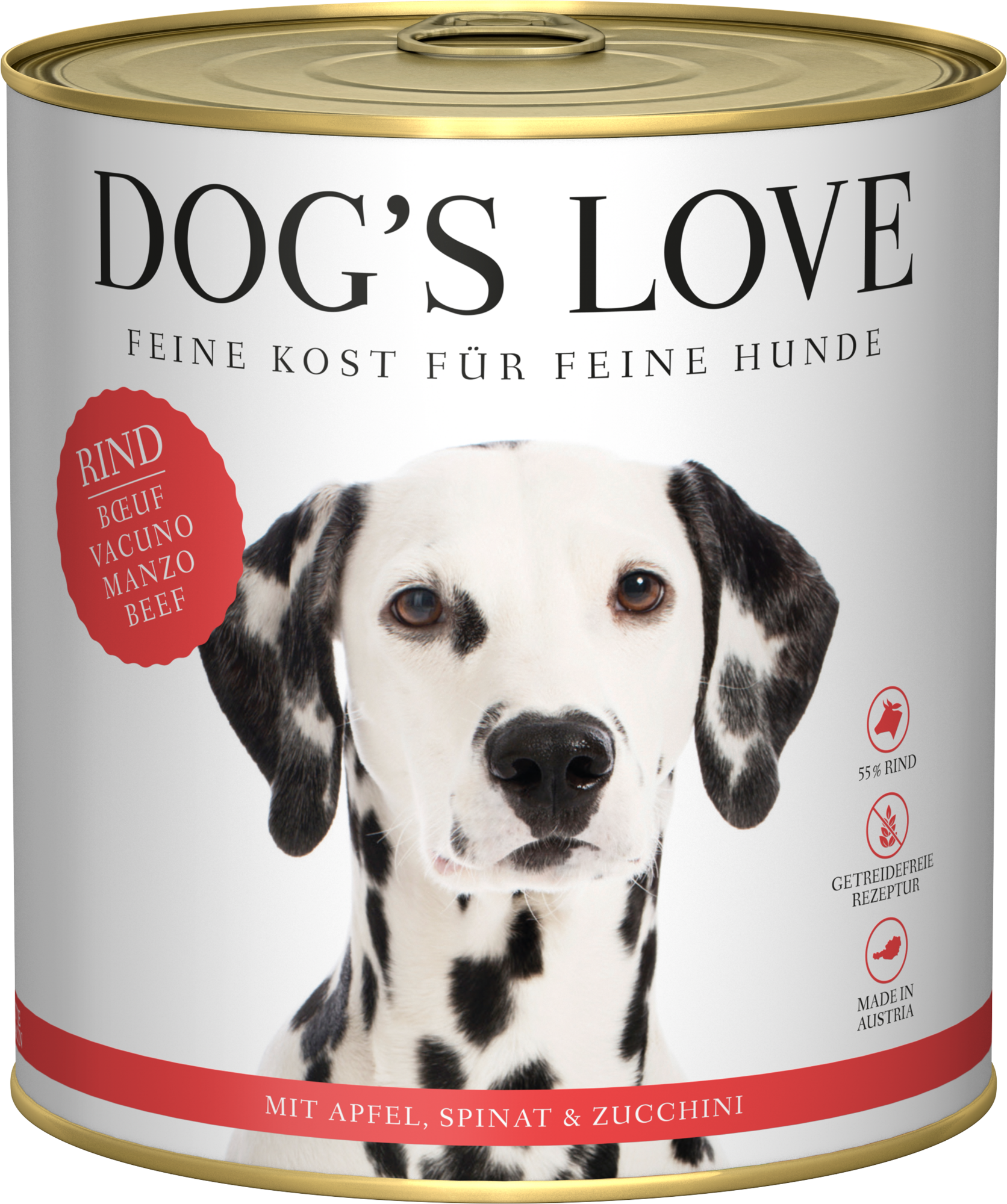 DOG'S LOVE Hunde Nassfutter ADULT RIND